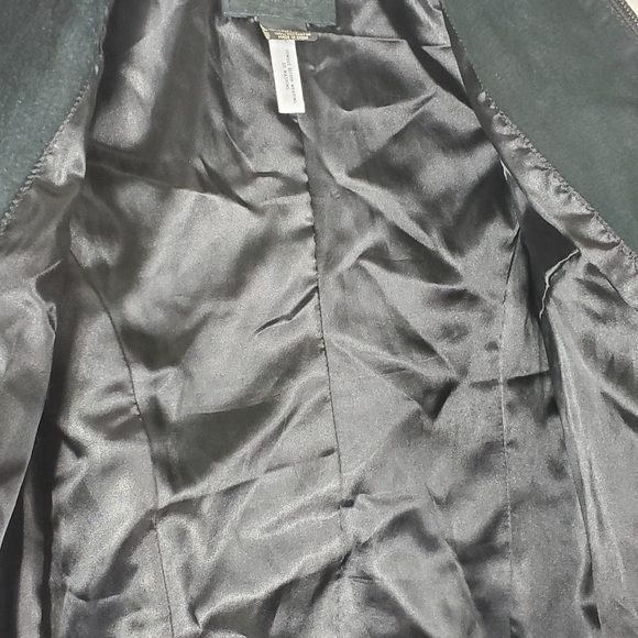 VTG Austin Clothing Womens Small Biker Jacket Black Leather Zip Moto Retro - Picture 3 of 11